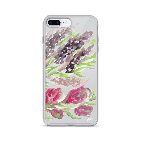Purple Lavender Bouquet Floral Print, iPhone X | XS | XR | XS Max | 8 | 8+ | 7| 7+ |6/6S | 6+/6S+ Case- Made in USA-Phone Cases-iPhone 7 Plus/8 Plus-Heidi Kimura Art LLC