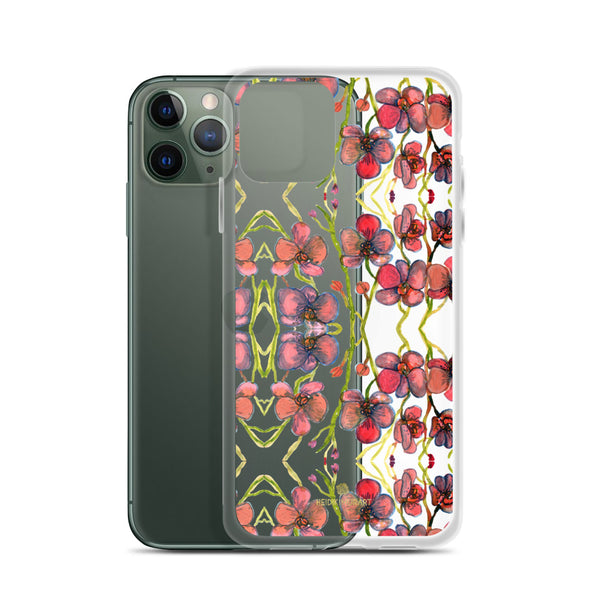 Red Orchids Print iPhone Case, Floral Orchid Phone Cases-Printed in USA/EU-Heidi Kimura Art LLC-Heidi Kimura Art LLC