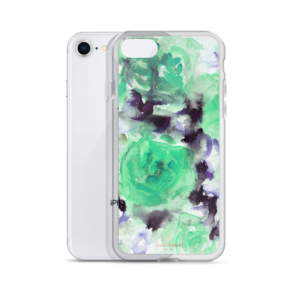 Blue Rose Floral, iPhone X | XS | XR | XS Max | 8 | 8+ | 7| 7+ |6/6S | 6+/6S+ Case- Made in USA-Phone Case-Heidi Kimura Art LLC
