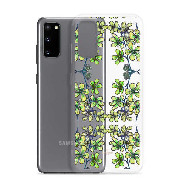 Yellow Orchid Samsung Case, Floral Print Phone Case-Printed in USA/EU-Heidi Kimura Art LLC-Heidi Kimura Art LLC
