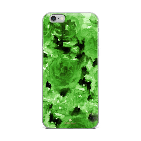 Emerald Green Floral Rose, iPhone X | XS | XR | XS Max | 8 | 8+ | 7| 7+ |6/6S | 6+/6S+ Case- Made in USA-Phone Case-iPhone 6 Plus/6s Plus-Heidi Kimura Art LLC