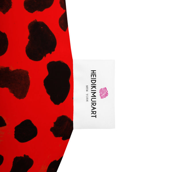Candy Red Hot Leopard Animal Print Water Resistant Polyester Bean Sofa Bag-Bean Bag-Heidi Kimura Art LLC