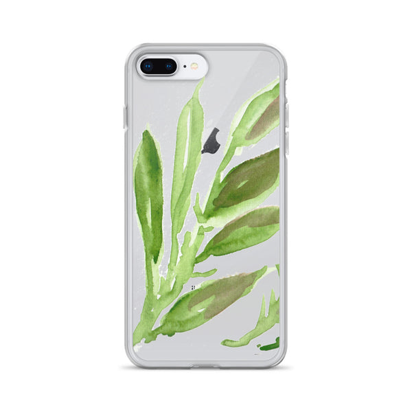 Green Leave Watercolor Print, iPhone X | XS | XR | XS Max | 8 | 8+ | 7| 7+ |6/6S | 6+/6S+ Case- Made in USA-Phone Cases-iPhone 7 Plus/8 Plus-Heidi Kimura Art LLC