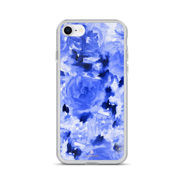 Sapphire Blue Floral Rose, iPhone X | XS | XR | XS Max | 8 | 8+ | 7| 7+ |6/6S | 6+/6S+ Case-Phone Case-iPhone 7/8-Heidi Kimura Art LLC