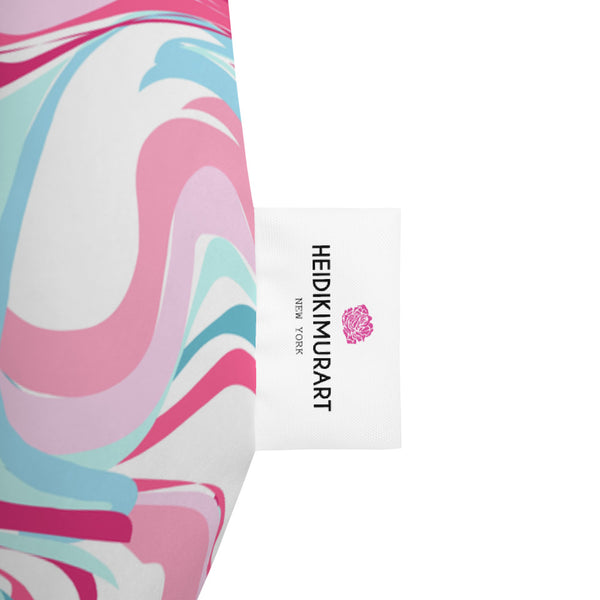 Pink Abstract Print Water Resistant Polyester Bean Sofa Bag 58"x 41" Chair-Bean Bag-Heidi Kimura Art LLC