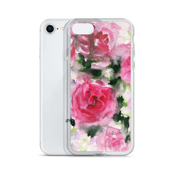 Pink Rose Floral Watercolor, iPhone X | XS | XR | XS Max | 8 | 8+ | 7| 7+ |6/6S | 6+/6S+ Case- Made in USA-Phone Case-Heidi Kimura Art LLC