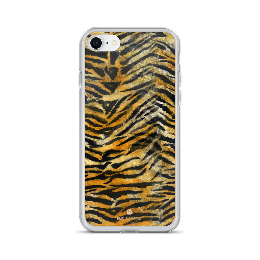 Faux Tiger Stripe Skin, iPhone X | XS | XR | XS Max | 8 | 8+ | 7| 7+ |6/6S | 6+/6S+ Case- Made in USA-Phone Case-iPhone 7/8-Heidi Kimura Art LLC