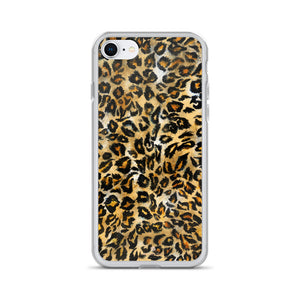 Leopard Animal Print, iPhone X | XS | XR | XS Max | 8 | 8+ | 7| 7+ |6/6S | 6+/6S+ Case- Made in USA-Phone Case-iPhone 7/8-Heidi Kimura Art LLC