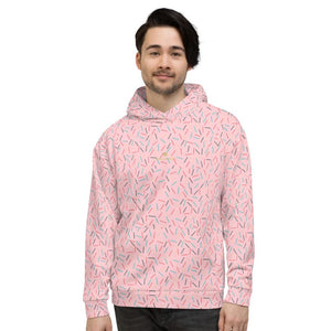 Light Pink Birthday Sprinkle Print Men's Unisex Hoodie Sweatshirt Pullover- Made in EU-Men's Hoodie-XS-Heidi Kimura Art LLC