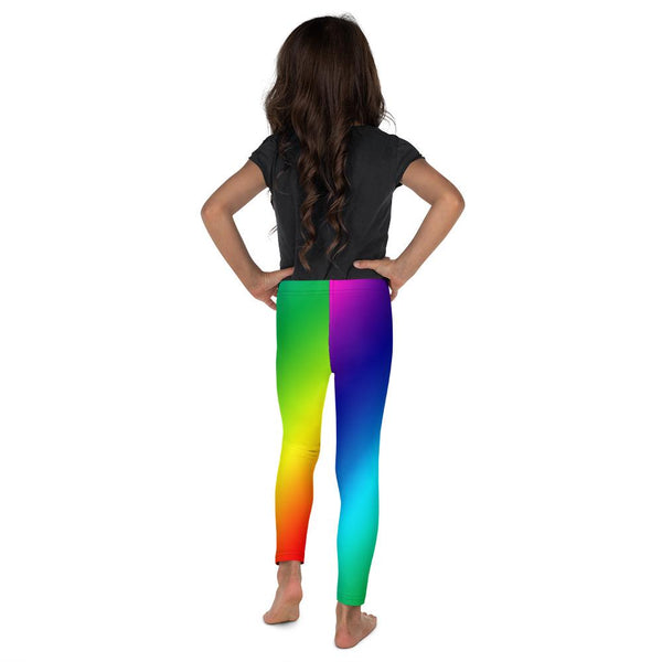 Rainbow Ombre Print Kid's Leggings Fitness Pants, Running Tights - Made in USA/EU-Kid's Leggings-Heidi Kimura Art LLC Rainbow Ombre Print Girl's Pants, Bright Cheerful Rainbow Ombre Print Designer Kid's Girl's Leggings Active Wear 38-40 UPF Fitness Workout Gym Wear Running Tights, Comfy Stretchy Pants (2T-7) Made in USA/EU, Girls' Leggings & Pants, Leggings For Girls, Designer Girls Leggings Tights, Leggings For Girl Child