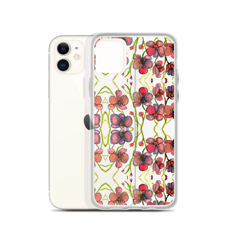 Red Orchids Print iPhone Case, Floral Orchid Phone Cases-Printed in USA/EU-Heidi Kimura Art LLC-Heidi Kimura Art LLC