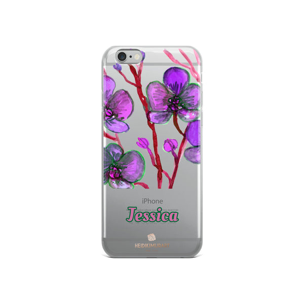 Orchid Custom Name iPhone Case, Personalized Floral Phone Case-Heidi Kimura Art LLC-iPhone 6/6s-Heidi Kimura Art LLC