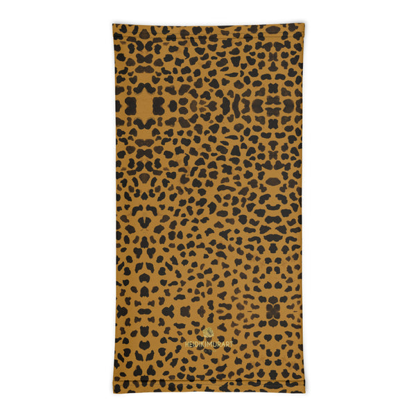 Brown Cheetah Face Mask Shield, Animal Print Luxury Premium Quality Cool And Cute One-Size Reusable Washable Scarf Headband Bandana - Made in USA/EU, Face Neck Warmers, Non-Medical Breathable Face Covers, Neck Gaiters  