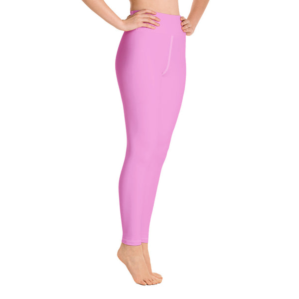 Ballet Light Pink Women's Leggings, Solid Color Active Wear Sports Long Yoga Pants-Leggings-2XL-Heidi Kimura Art LLC