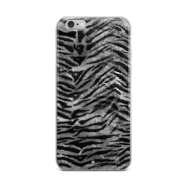 Gray Tiger Stripe iPhone Case, iPhone X | XS | XR | XS Max | 8 Phone Case- Made in USA-Phone Case-iPhone 6 Plus/6s Plus-Heidi Kimura Art LLC