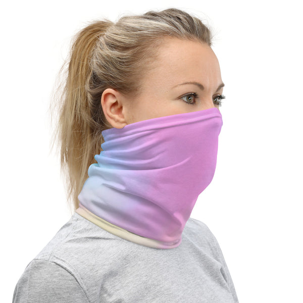 Cotton Candy Pink Neck Gaiter, Unisex Washable Reusable Bandana-Heidi Kimura Art LLC-Heidi Kimura Art LLC