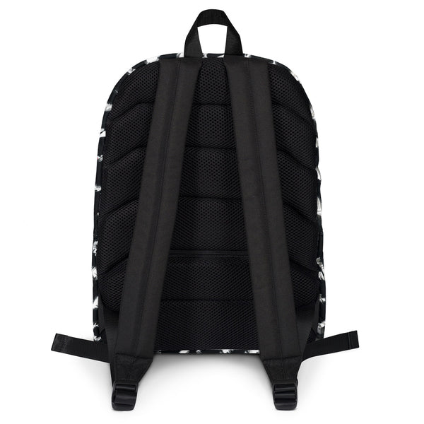 Chic Zebra Animal Print Laptop Computer Tablet Travel Bag Backpack Bag- Made in USA/EU-Backpack-Heidi Kimura Art LLC