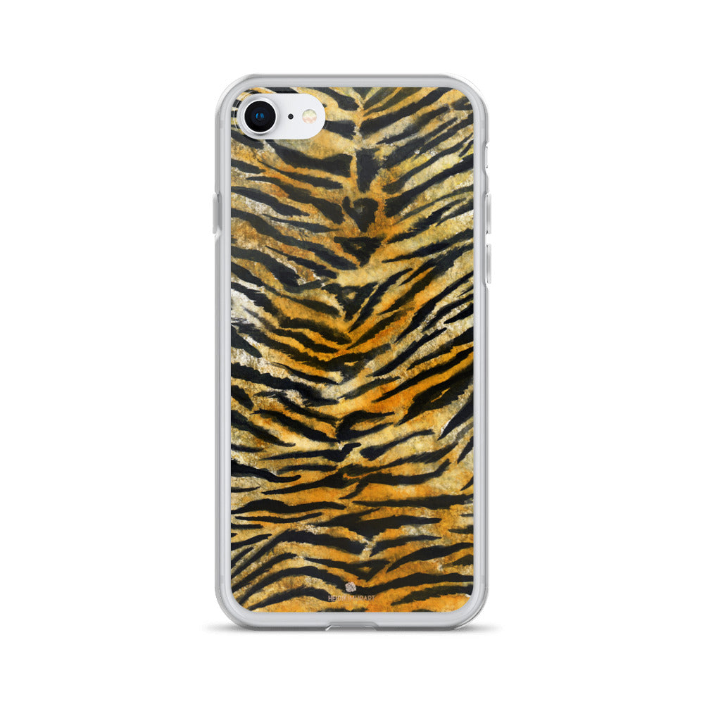 Faux Tiger Stripe Print, iPhone X | 8 | 8+ | 7| 7+ |6/6S | 6+/6S+ Case- Made in USA/Europe-Phone Case-iPhone 7/8-Heidi Kimura Art LLC
