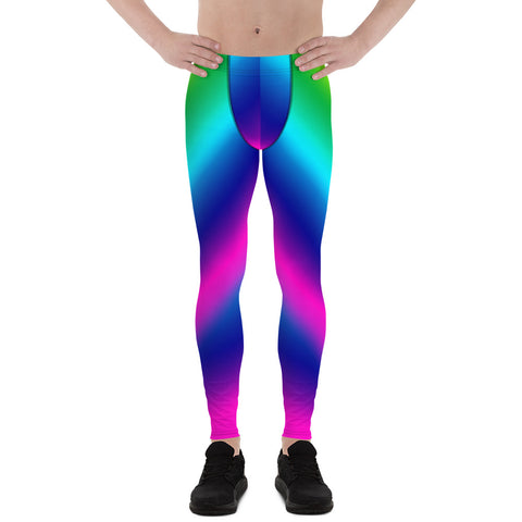 Bright Rainbow Men Tights, Bright Rainbow Ombre Print Gay Pride Print Sexy Meggings Men's Workout Gym Tights Leggings, Men's Performance Leggings, Compression Tights Pants - Made in USA/ EU (US Size: XS-3XL) Mens Pattern Tights, Mens Casual Leggings, Mens Fitness Compression Pants Sports Running Tights, Gay Pride Leggings, Rainbow Pride Pants, Cute Rainbow Ombre Leggings, Pride Pants, Rainbow Leggings, Gay Pride & Rainbows, Pride Clothing, Pride Leggings Plus Size