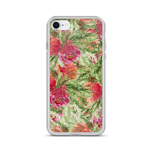 Red Garden Floral Rose, iPhone X | XS | XR | XS Max | 8 | 8+ | 7| 7+ |6/6S | 6+/6S+ Case- Made in USA-Phone Case-iPhone 7/8-Heidi Kimura Art LLC