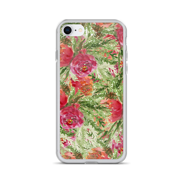Red Garden Floral Rose, iPhone X | XS | XR | XS Max | 8 | 8+ | 7| 7+ |6/6S | 6+/6S+ Case- Made in USA-Phone Case-iPhone 7/8-Heidi Kimura Art LLC