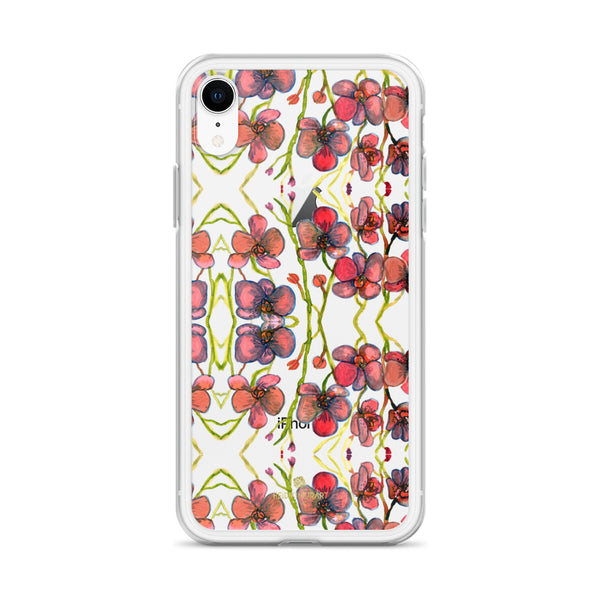 Red Orchids Print iPhone Case, Floral Orchid Phone Cases-Printed in USA/EU-Heidi Kimura Art LLC-Heidi Kimura Art LLC