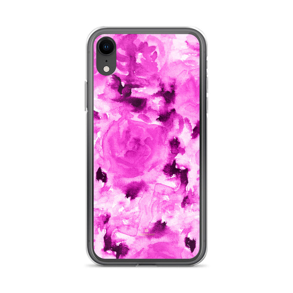 Floral Rose Print iPhone Case, BPA-Free Flexible Phone Case-Made in USA/EU-Heidi Kimura Art LLC-iPhone XR-Heidi Kimura Art LLC