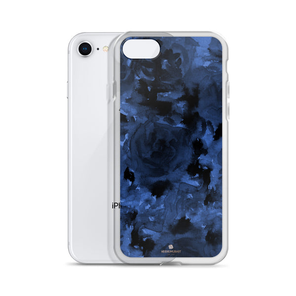 Navy Blue Floral iPhone Case, iPhone X | XS | XR | XS Max | 8 | 8+ | 7 Case- Made in USA-Phone Case-Heidi Kimura Art LLC