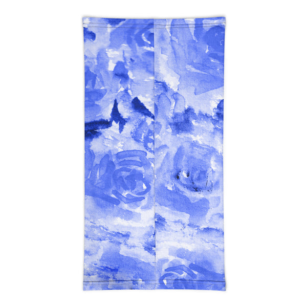 Blue Rose Face Mask Shield, Abstract Floral Print Luxury Premium Quality Cool And Cute One-Size Reusable Washable Scarf Headband Bandana - Made in USA/EU, Face Neck Warmers, Non-Medical Breathable Face Covers, Neck Gaiters  