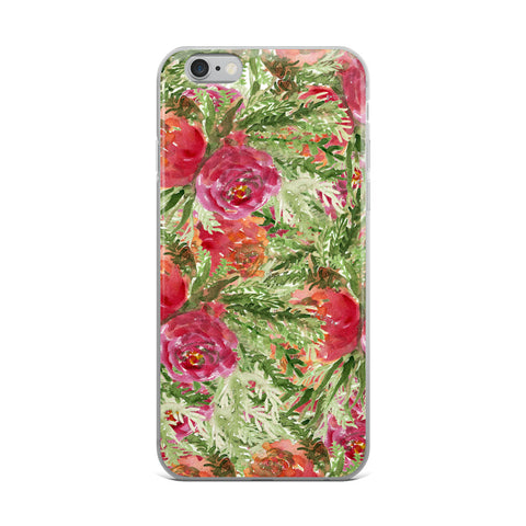 Red Garden Floral Rose, iPhone X | XS | XR | XS Max | 8 | 8+ | 7| 7+ |6/6S | 6+/6S+ Case- Made in USA-Phone Case-iPhone 6 Plus/6s Plus-Heidi Kimura Art LLC