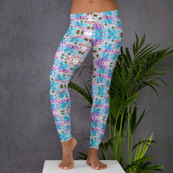 Floral Print Ladies Leggings-Heidikimurart Limited -Heidi Kimura Art LLC