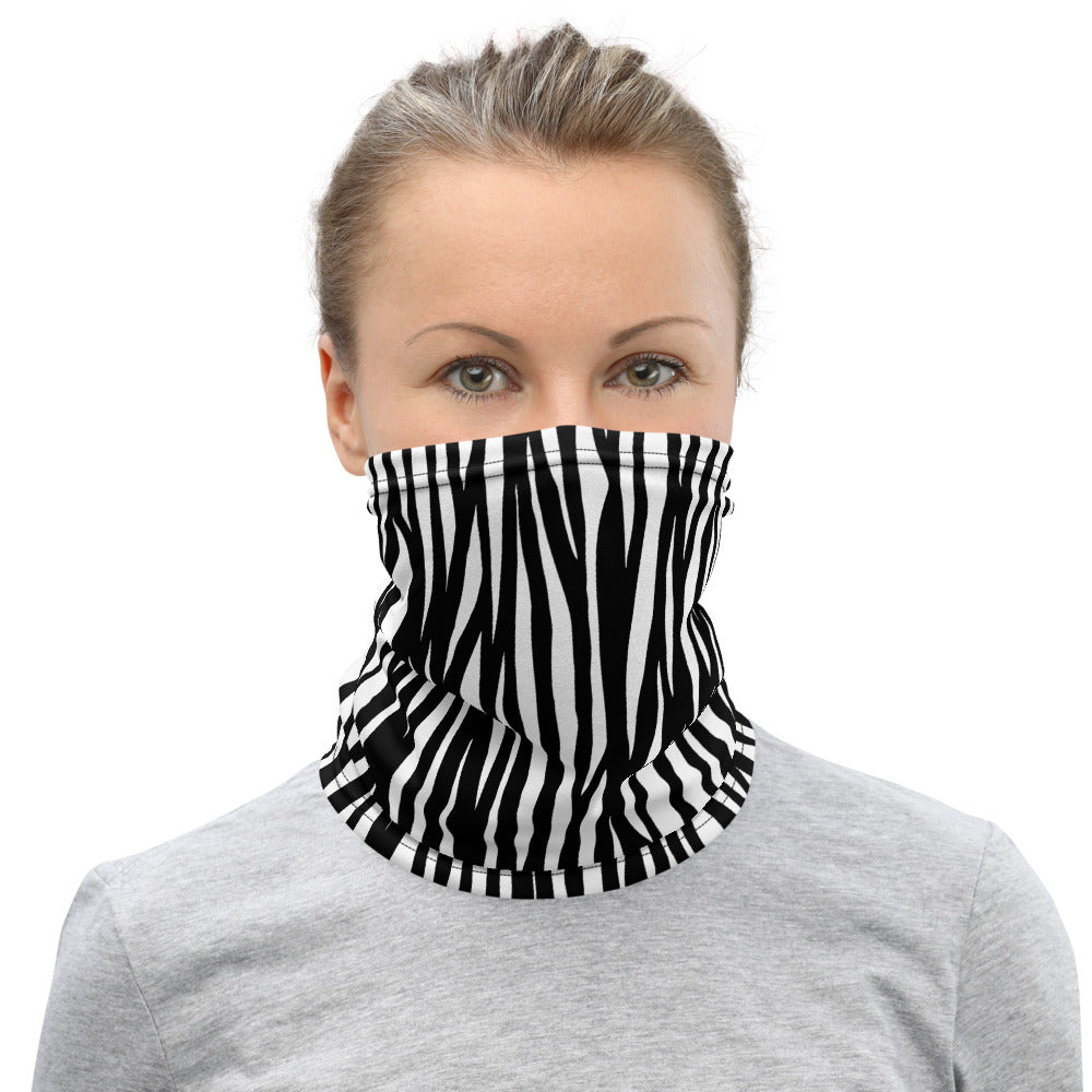 Zebra Print Neck Gaiter, Animal Print Unisex Bandana Face Shield Coverings-Made in USA/EU-Heidi Kimura Art LLC-Heidi Kimura Art LLCZebra Print Neck Gaiter, Animal Print Face Mask Shield, Luxury Premium Quality Cool And Cute One-Size Reusable Washable Scarf Headband Bandana - Made in USA/EU, Face Neck Warmers, Non-Medical Breathable Face Covers, Neck Gaiters  