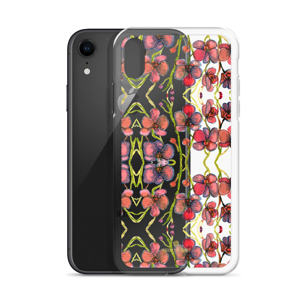 Red Orchids Print iPhone Case, Floral Orchid Phone Cases-Printed in USA/EU-Heidi Kimura Art LLC-Heidi Kimura Art LLC