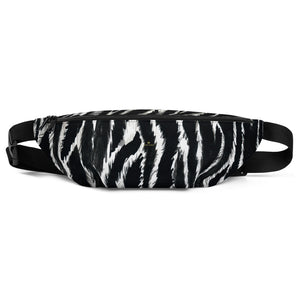 Modern Zebra Animal Print Chic Over The Shoulder Bag Waist Fanny Pack- Made in USA/EU-Fanny Pack-S/M-Heidi Kimura Art LLC