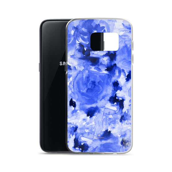 Blue Rose Floral Samsung Case, Flower Print Phone Case-Printed in USA-Heidi Kimura Art LLC-Heidi Kimura Art LLC