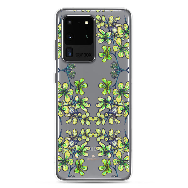 Yellow Orchid Samsung Case, Floral Print Phone Case-Printed in USA/EU-Heidi Kimura Art LLC-Samsung Galaxy S20 Ultra-Heidi Kimura Art LLC