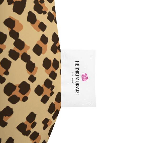 Cute & Plush Brown Leopard Animal Print Water Resistant Polyester Bean Sofa Bag-Bean Bag-Heidi Kimura Art LLC
