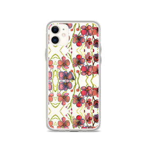 Red Orchids Print iPhone Case, Floral Orchid Phone Cases-Printed in USA/EU-Heidi Kimura Art LLC-iPhone 11-Heidi Kimura Art LLC