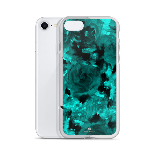 Coral Blue Rose Floral Watercolor, iPhone X | XS | XR | XS Max | 8 | 8+ | 7| 7+ |6/6S | 6+/6S+ Case- Made in USA-Phone Case-Heidi Kimura Art LLC