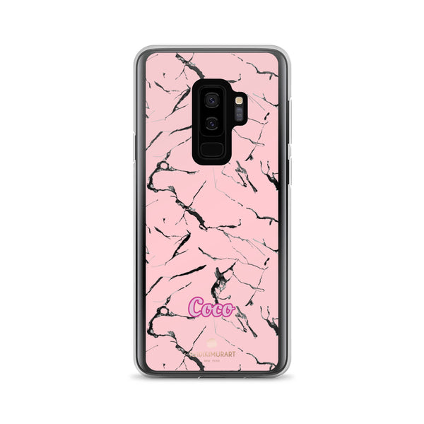 Pink Marble Personalized Samsung Case, Custom Name iPhone Case-Heidi Kimura Art LLC-Samsung Galaxy S9+-Heidi Kimura Art LLC