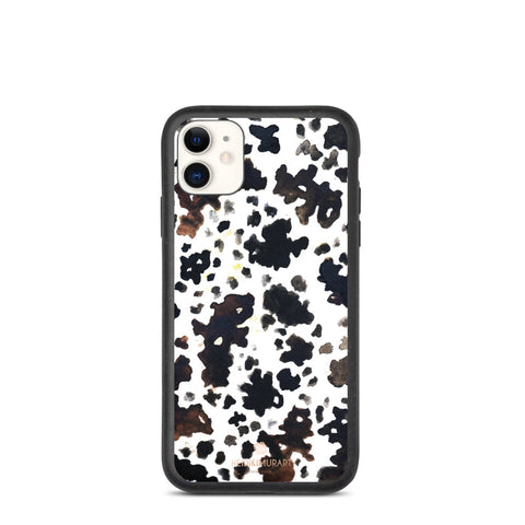 Cow Animal Print iPhone Case, Eco-friendly Biodegradable Phone Case-Heidi Kimura Art LLC-iPhone 11-Heidi Kimura Art LLC