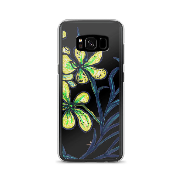 Yellow Orchid Samsung Case, Floral Print Phone Case-Printed in USA/EU-Heidi Kimura Art LLC-Samsung Galaxy S8-Heidi Kimura Art LLC