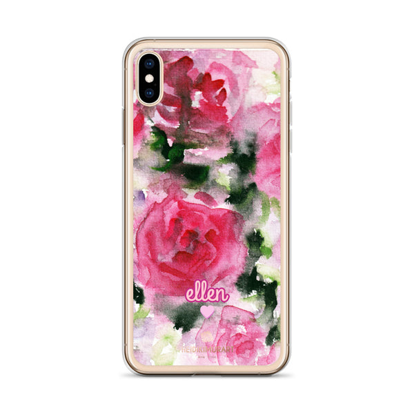 Pink Rose Personalized iPhone Case, Custom Case Phone Case-Heidi Kimura Art LLC-Heidi Kimura Art LLC