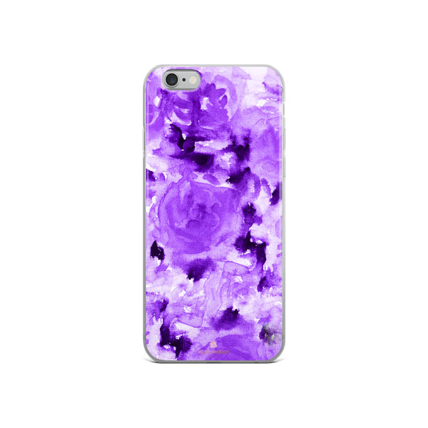 Royal Purple Rose Floral, iPhone X | XS | XR | XS Max | 8 | 8+ | 7| 7+ |6/6S | 6+/6S+ Case- Made in USA-Phone Case-iPhone 6/6s-Heidi Kimura Art LLC