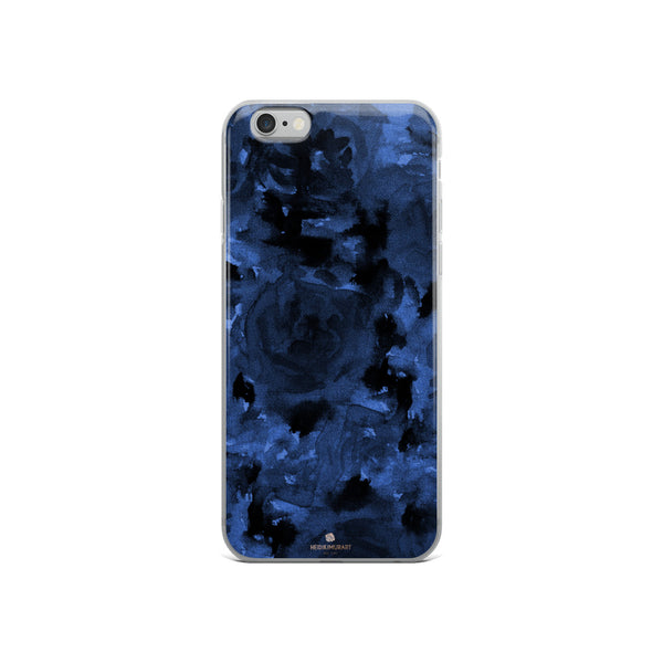 Navy Blue Floral iPhone Case, iPhone X | XS | XR | XS Max | 8 | 8+ | 7 Case- Made in USA-Phone Case-iPhone 6/6s-Heidi Kimura Art LLC