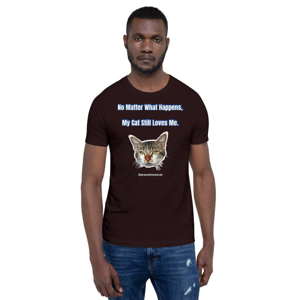 Cute Cat Shirt, Peanut Meow Cat Short-Sleeve Unisex T-Shirt For Cat Lovers-Printed in USA/EU-Heidi Kimura Art LLC-Heidi Kimura Art LLC