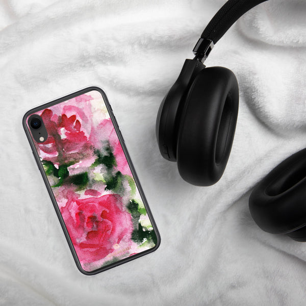 Spring French Pink Princess Rose Floral Print Girlie Cute iPhone Case - Made in USA-Phone Case-Heidi Kimura Art LLC