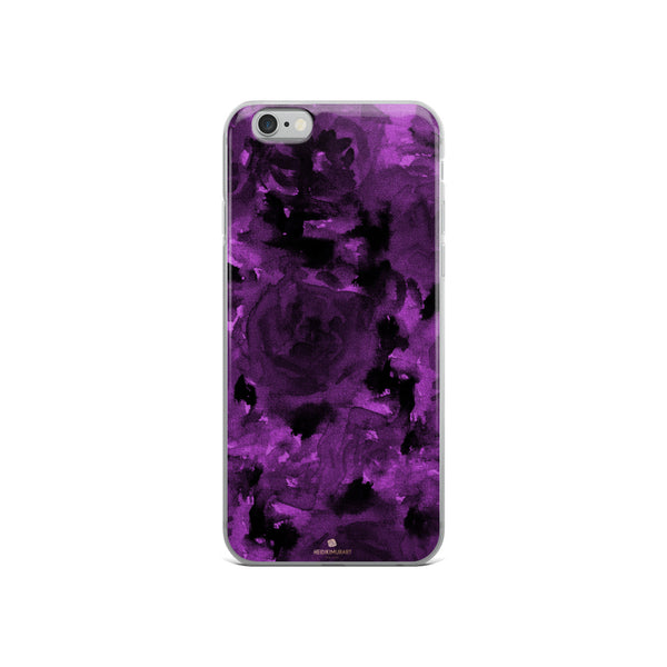 Deep Royal Purple Rose Floral Print, iPhone X | XS | XR | XS Max | 8 Case- Made in USA-Phone Case-iPhone 6/6s-Heidi Kimura Art LLC