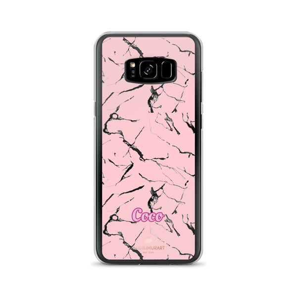 Pink Marble Personalized Samsung Case, Custom Name iPhone Case-Heidi Kimura Art LLC-Samsung Galaxy S8+-Heidi Kimura Art LLC