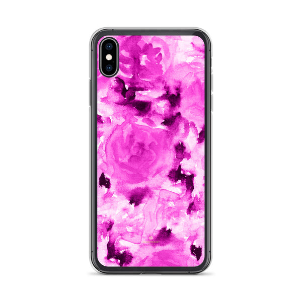 Floral Rose Print iPhone Case, BPA-Free Flexible Phone Case-Made in USA/EU-Heidi Kimura Art LLC-iPhone XS Max-Heidi Kimura Art LLC